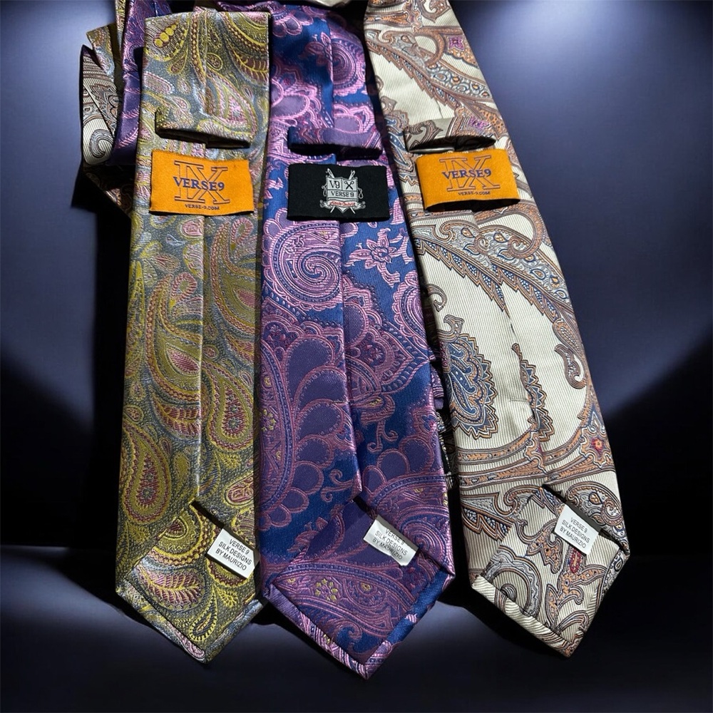 Paisley Silk Ties Set - Multicolor - Picture 2 of 3